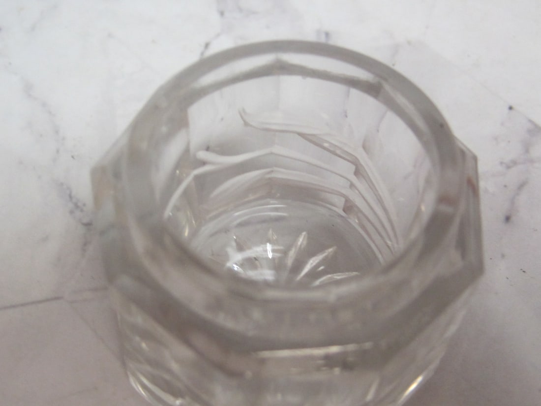 Sterling Silver & Cut Glass Dresser Jar - 5