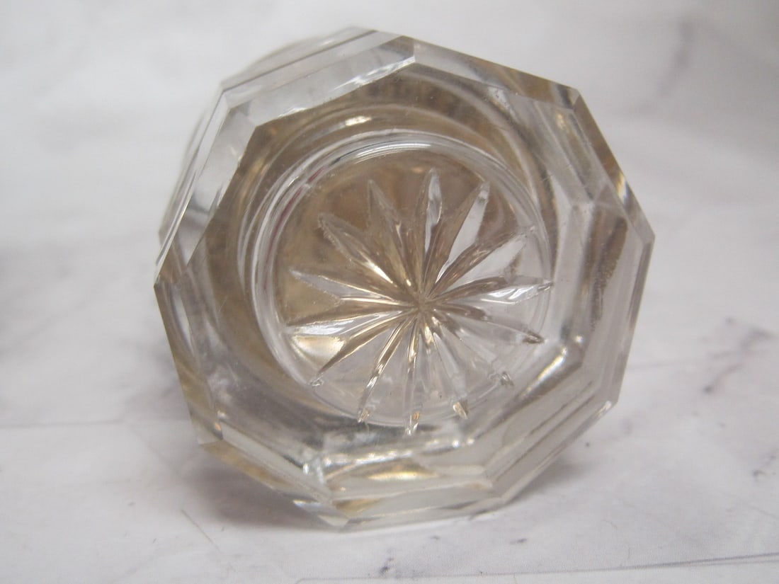 Sterling Silver & Cut Glass Dresser Jar - 6