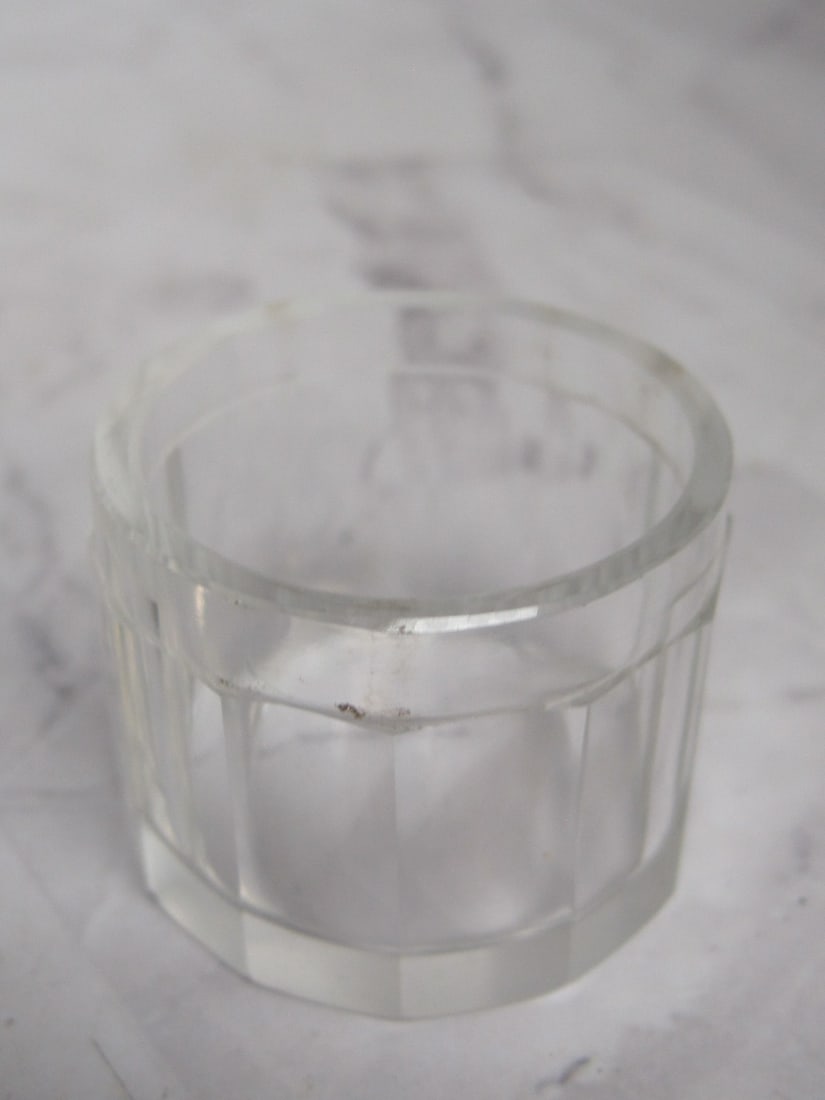 Sterling Silver & Cut Crystal Dresser Jar - 5