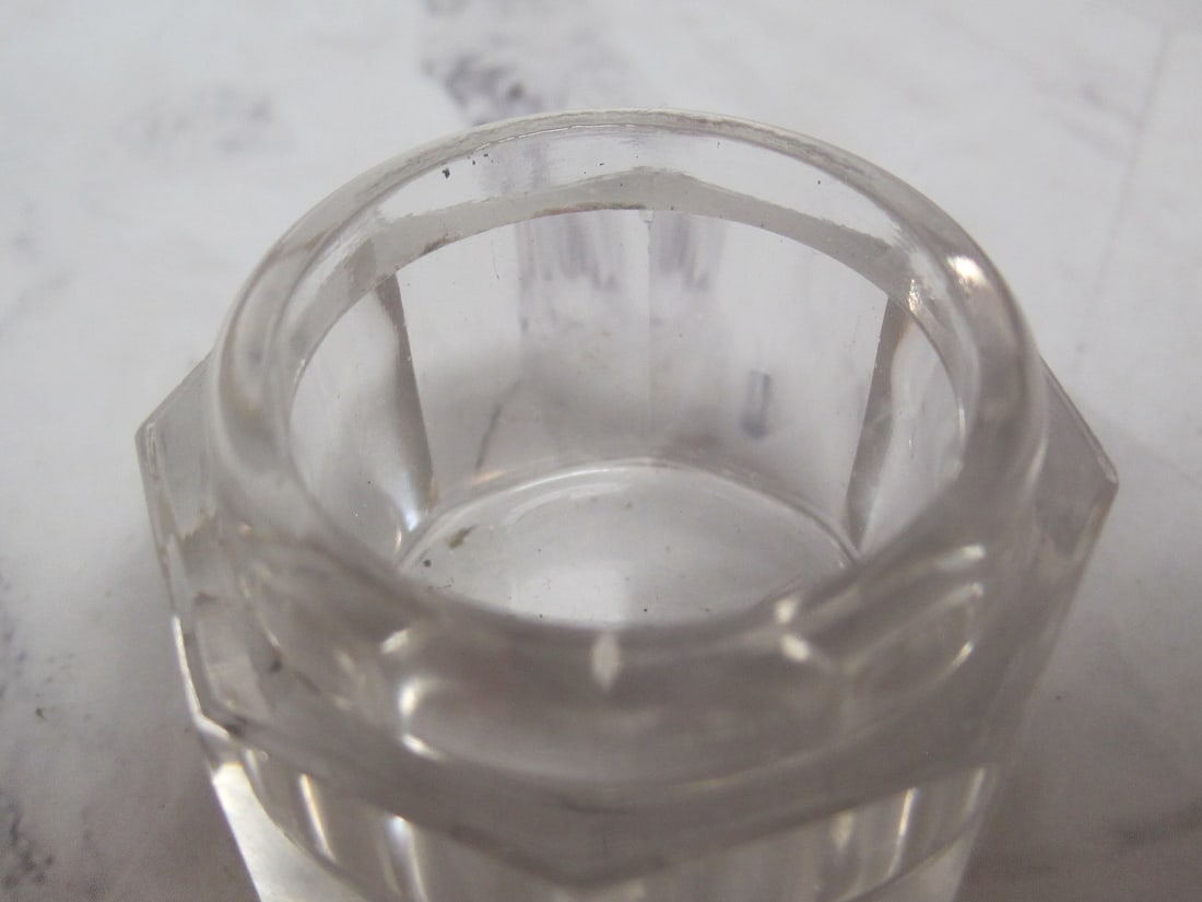 Antique Sterling Silver & Crystal Dresser Jar - 5