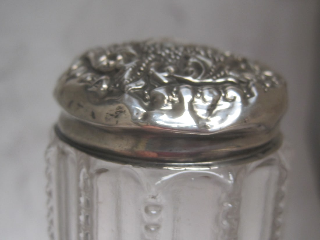 Sterling Silver & Glass Toothbrush Holder - 3