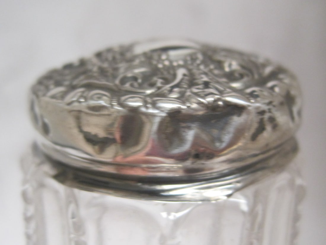 Sterling Silver & Glass Toothbrush Holder - 4
