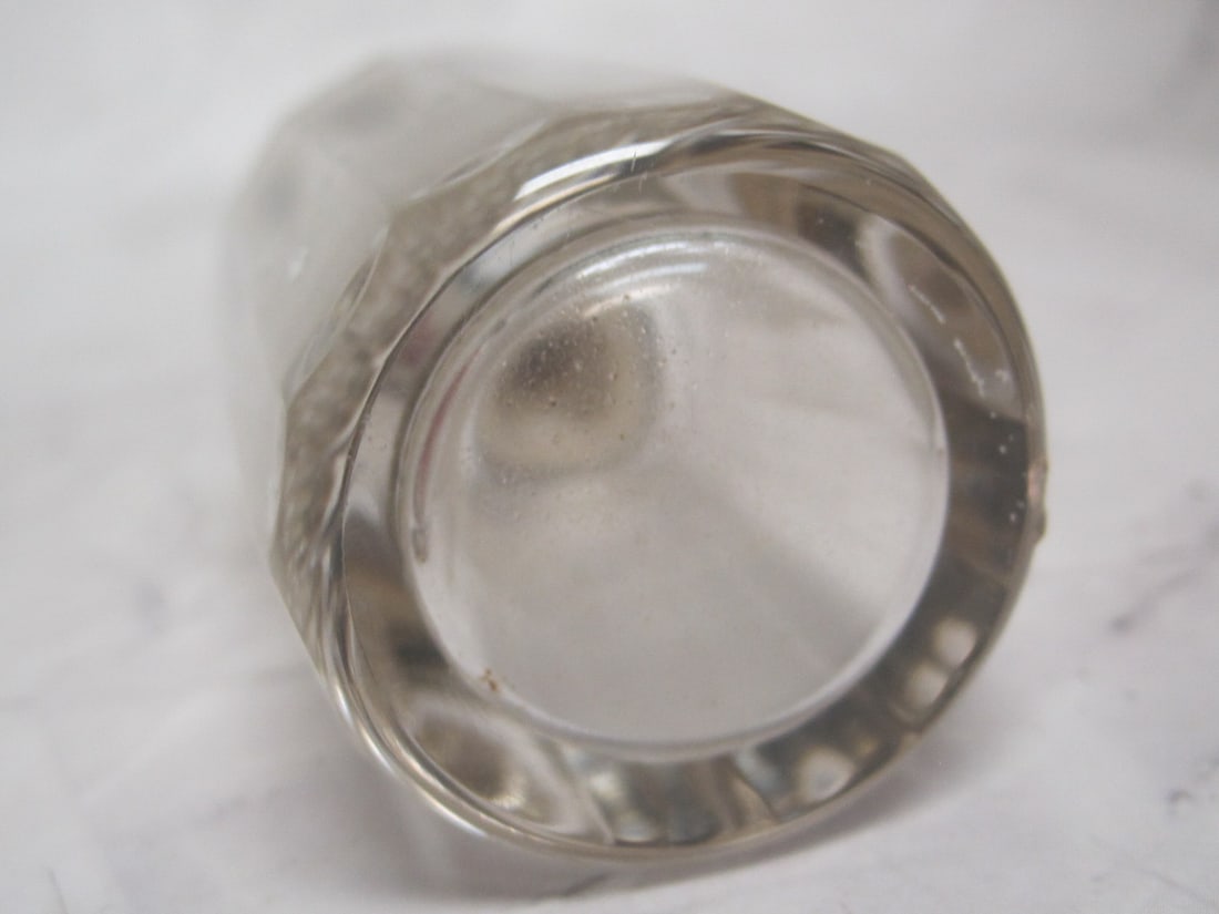 Sterling Silver & Cut Glass Perfume Bottle - 4