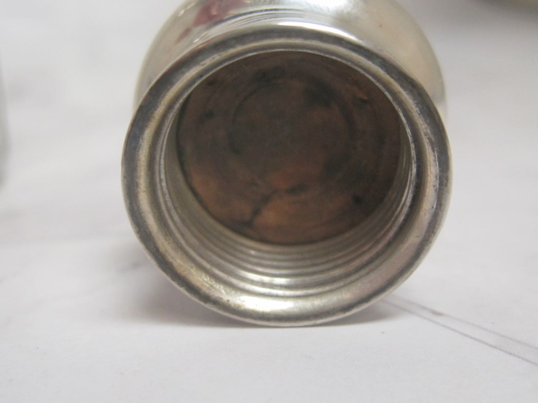 Sterling Silver & Cut Glass Perfume Bottle - 6
