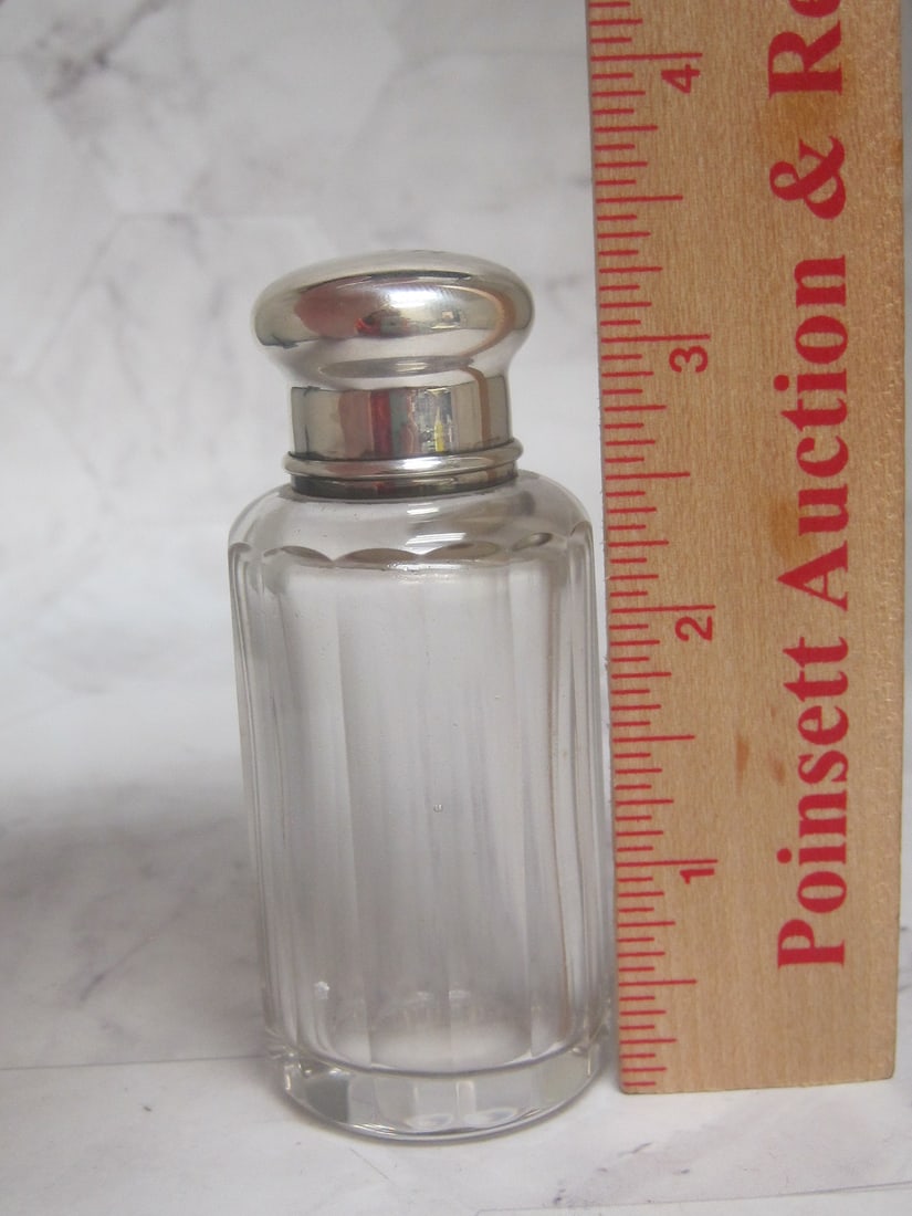 Sterling Silver & Cut Glass Perfume Bottle - 7