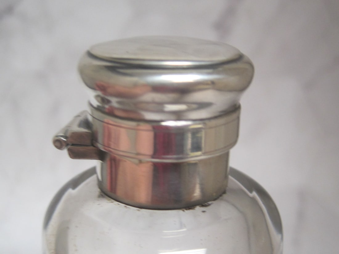 Sterling Silver & Crystal Perfume Bottle - 3
