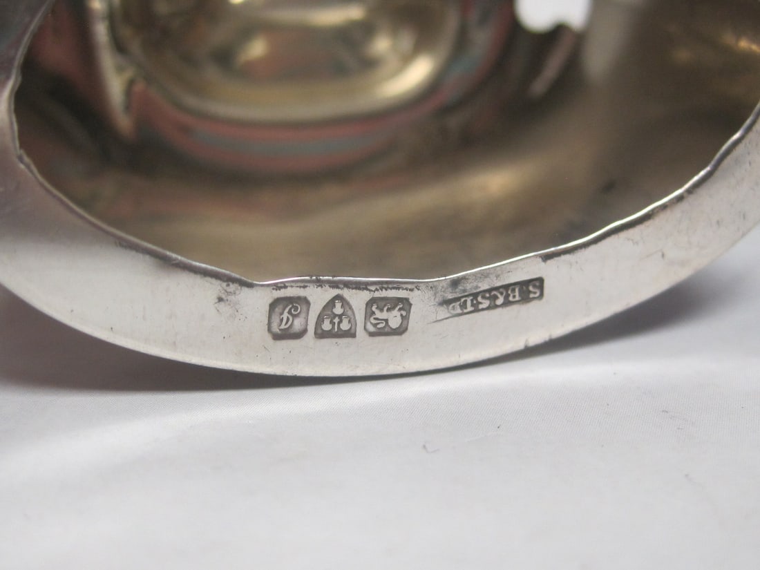 Vintage Sterling Silver Mustard Pot with Spoon - 7