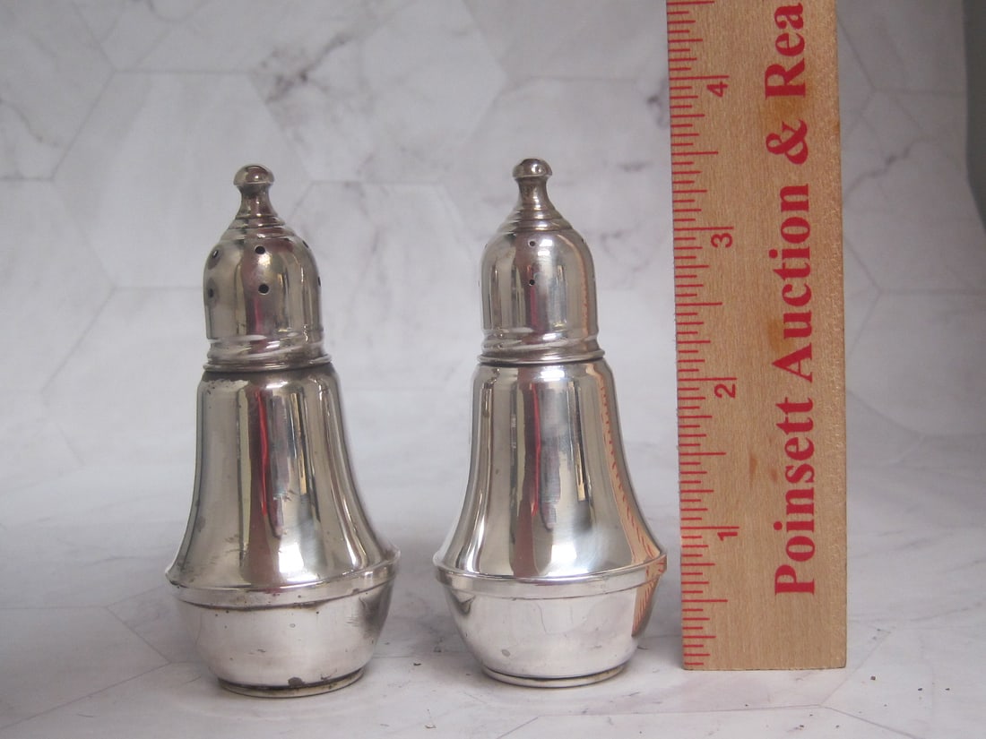 Pair of Duchin Sterling Silver Salt & Pepper Shakers - 4