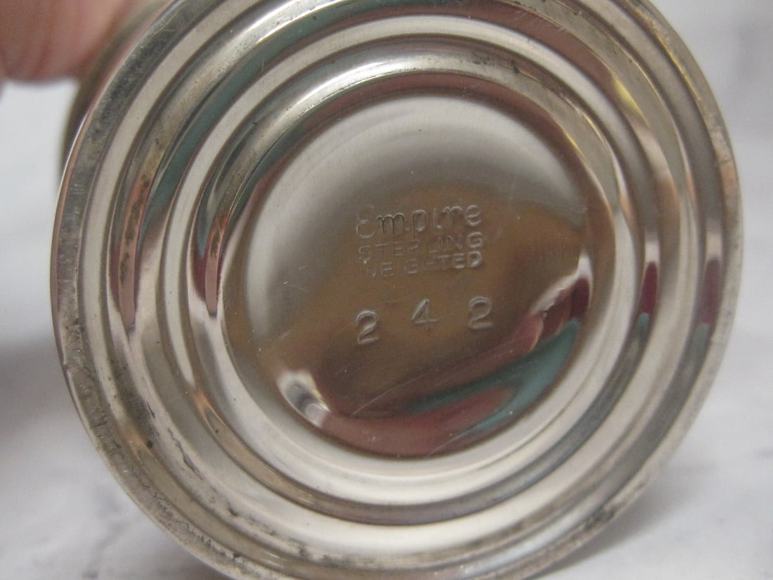 Empire Sterling Silver Weighted Salt & Pepper Shaker Set - 3