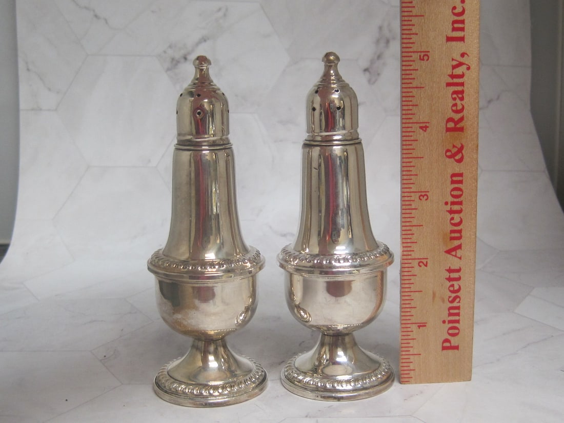 Empire Sterling Silver Weighted Salt & Pepper Shaker Set - 4