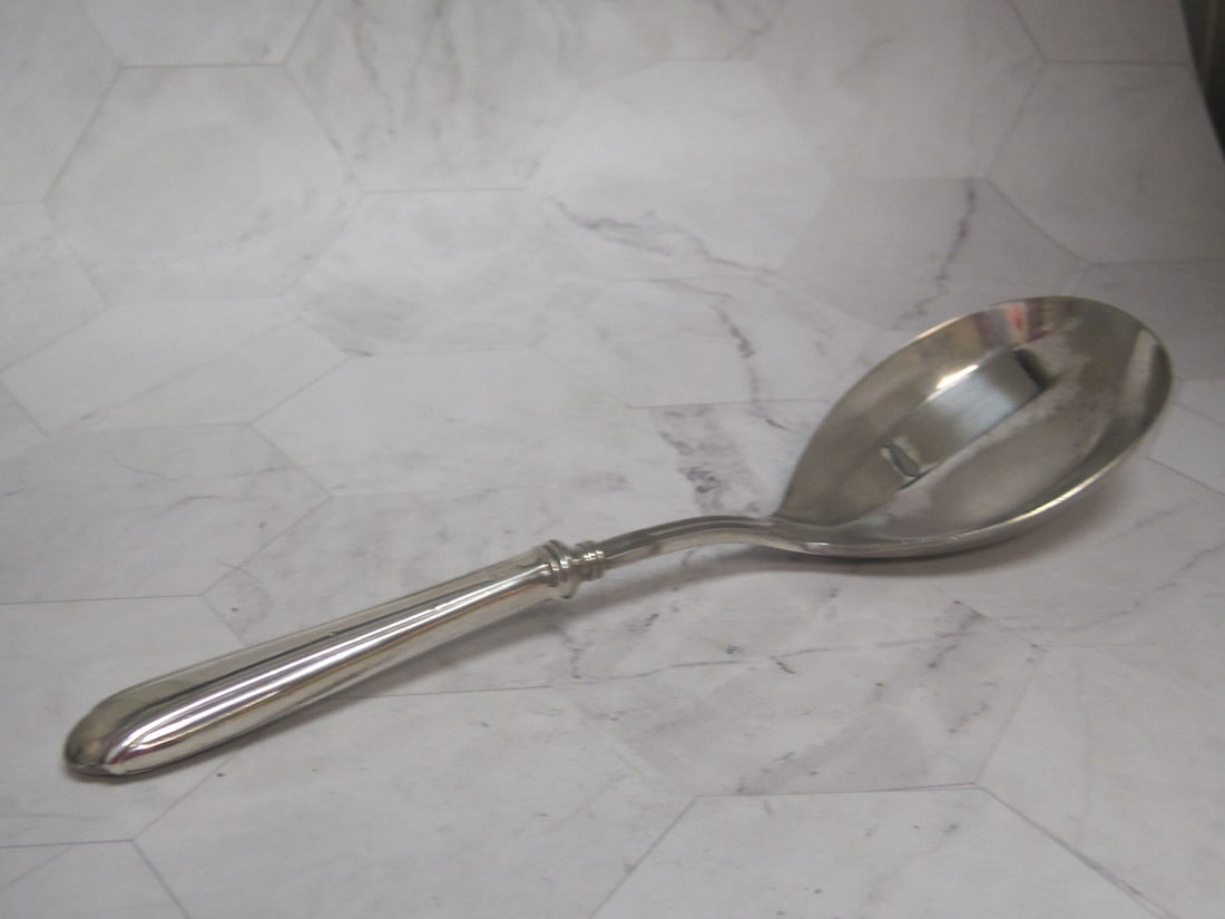 Sterling Silver Handled Large Serving Spoon - 4