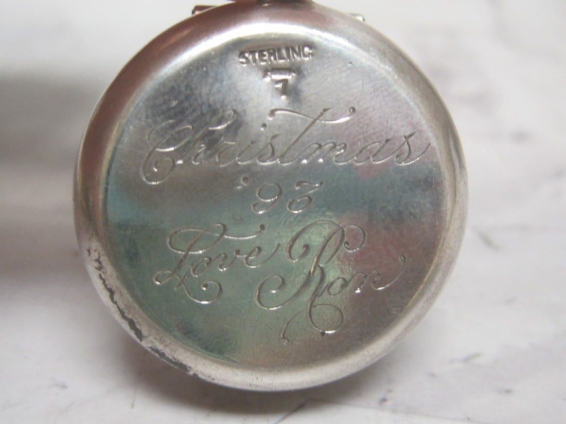 Victorian Sterling Silver Patch Box or Pill Box - 5