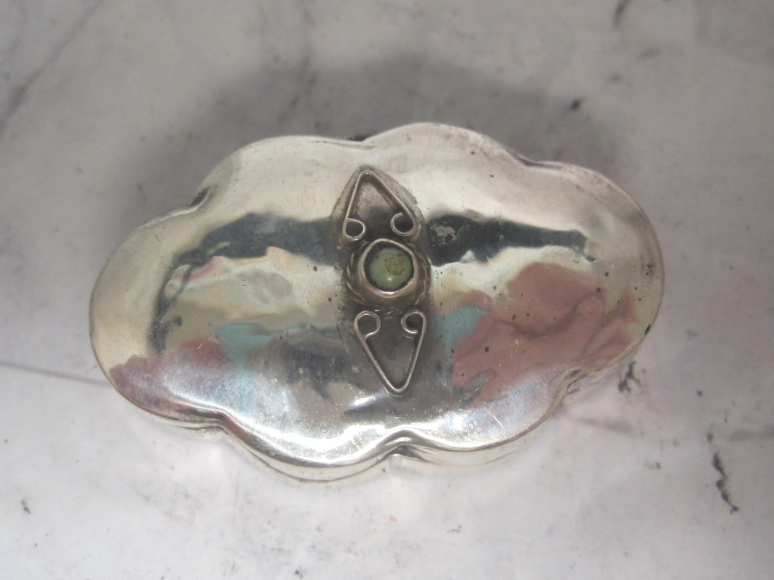 Vintage Sterling Silver Pill Box - 2