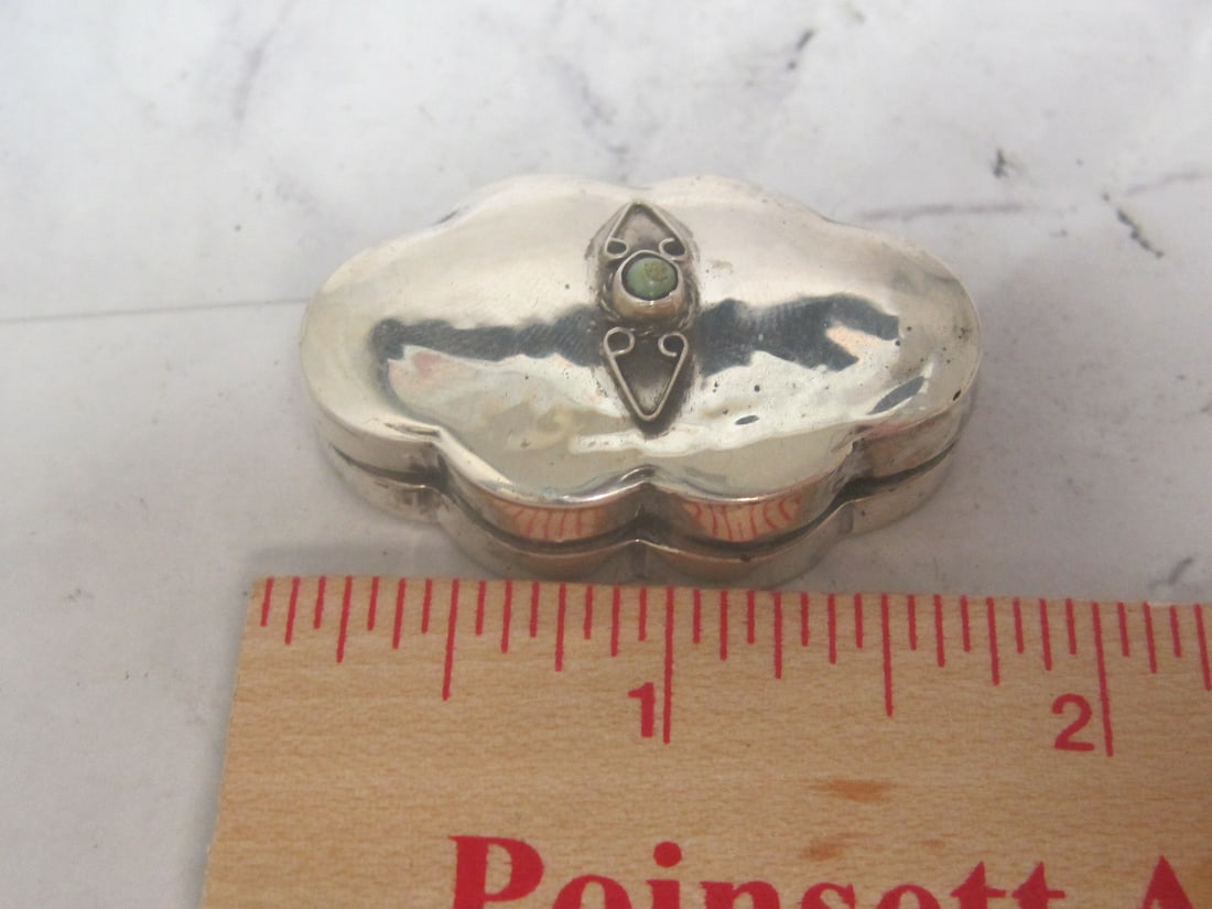 Vintage Sterling Silver Pill Box - 6