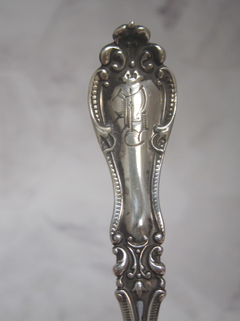 Sterling Silver Olive Serving Spoon - 2