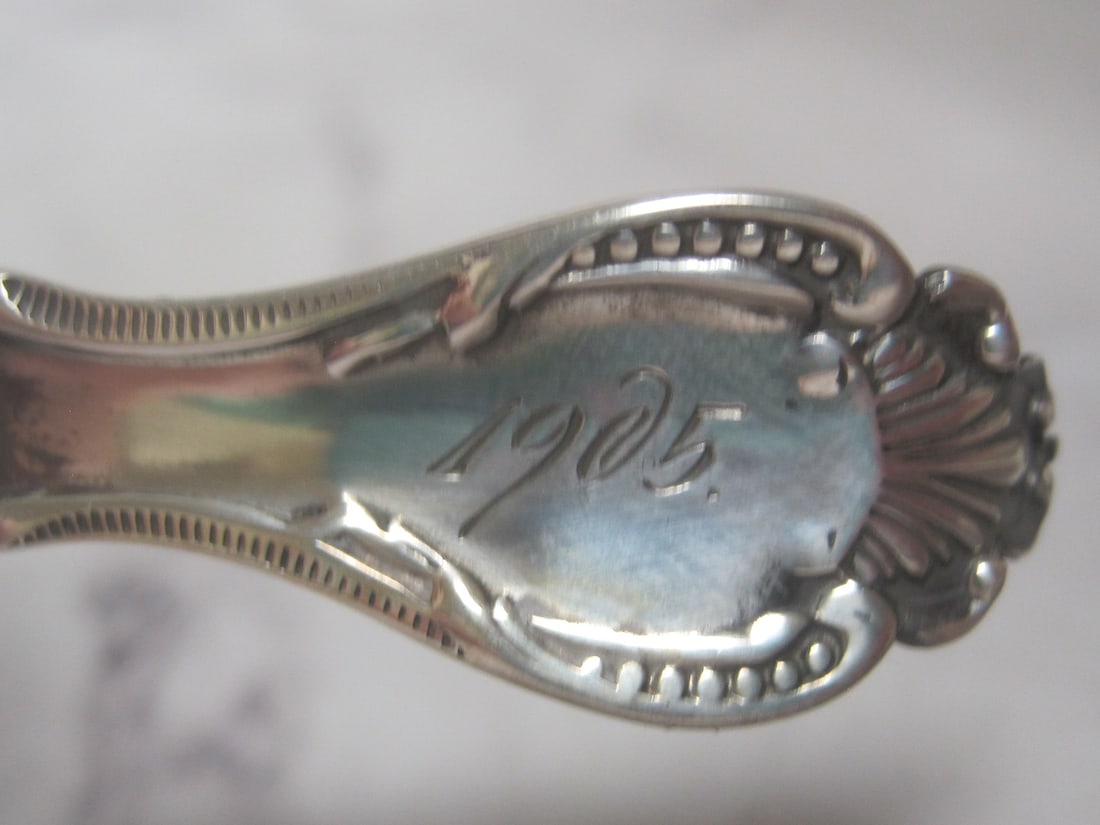 Sterling Silver Olive Serving Spoon - 4
