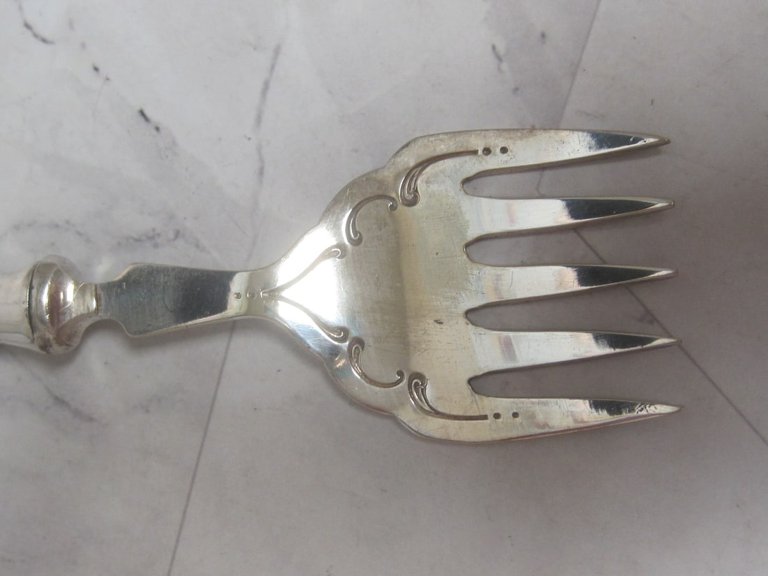 Sterling Silver Handled Sardine Fork or Bacon Server - 3