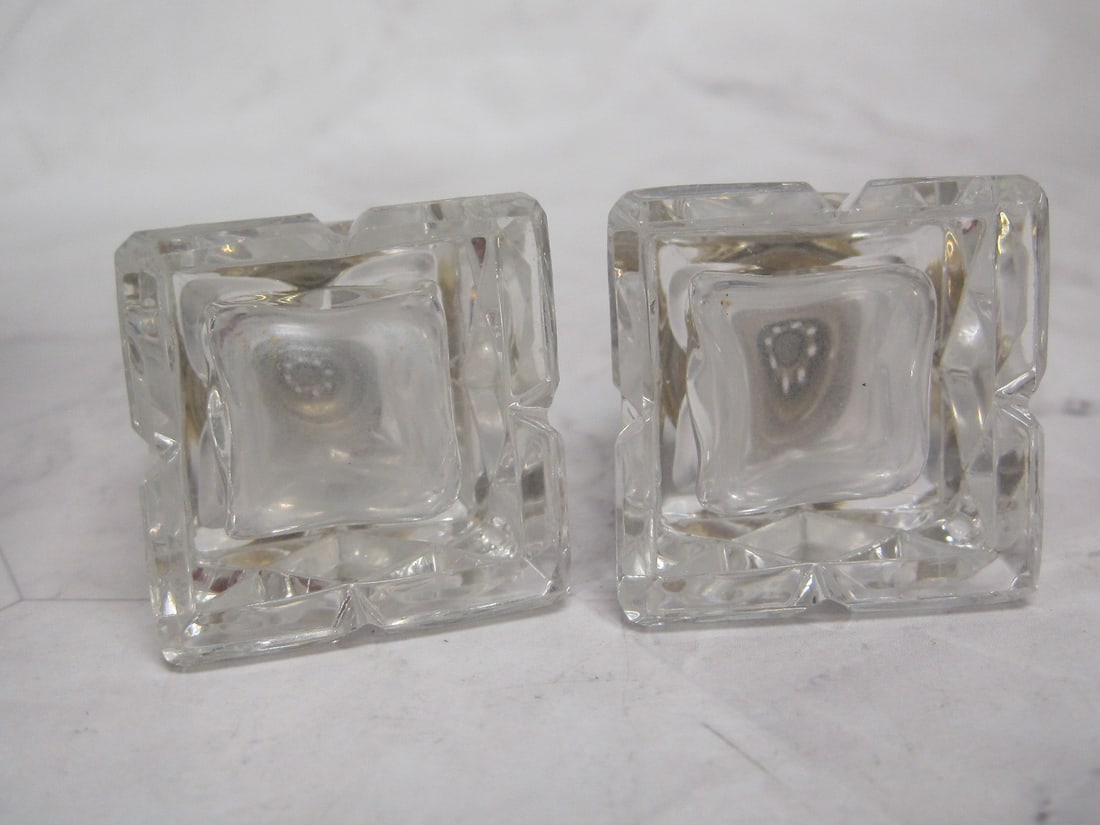 Sterling Silver & Cut Glass Salt & Pepper Shakers - 3