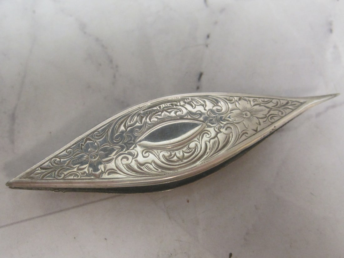 Antique Sterling Silver Sewing Tatting Shuttle - 3