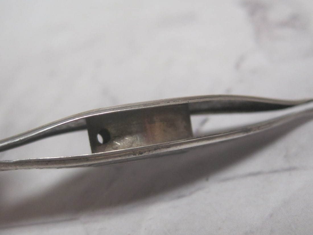 Antique Sterling Silver Sewing Tatting Shuttle - 4