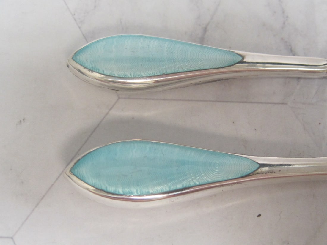 Sterling Silver Handled Art Deco Dresser Items - 2