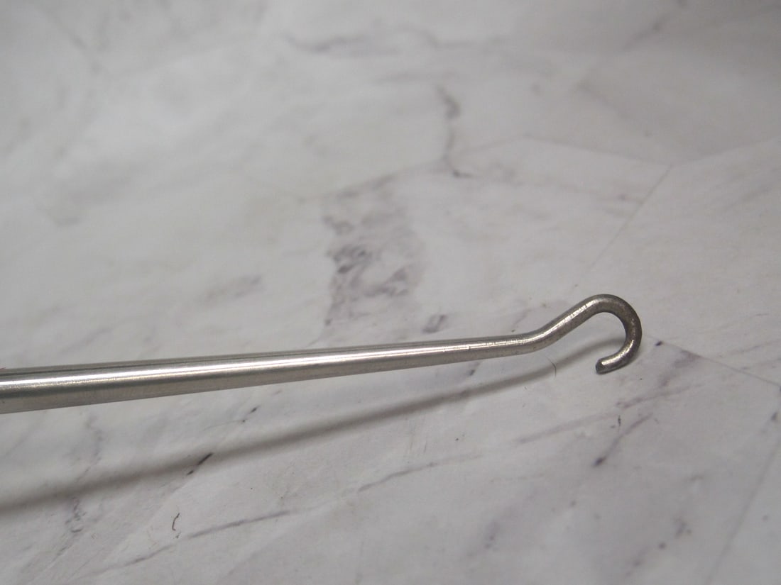 Antique Sterling Silver Handled Button Hook - 4
