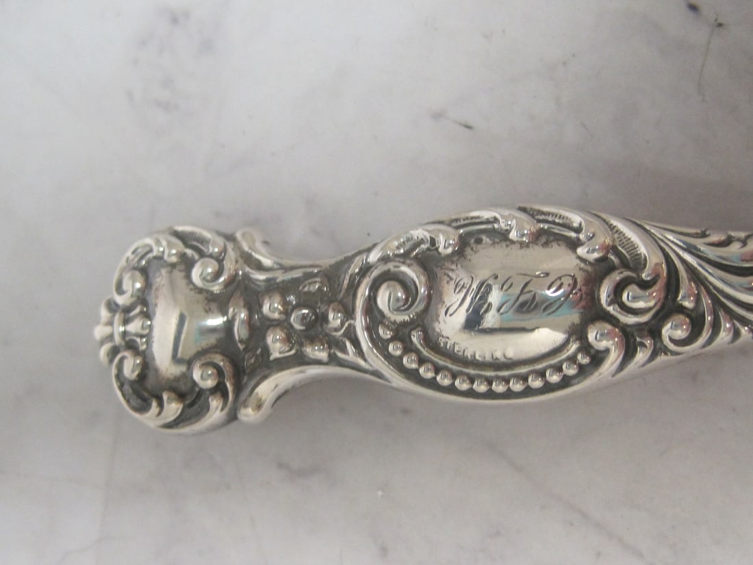 Antique Sterling Silver Handled Button Hook - 2
