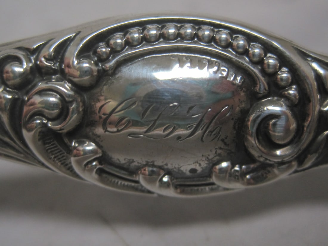 Antique Sterling Silver Handled Button Hook - 6