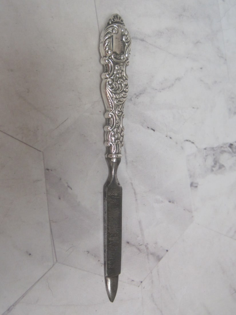 Antique Sterling Silver Handled Nail File (1 of 5)