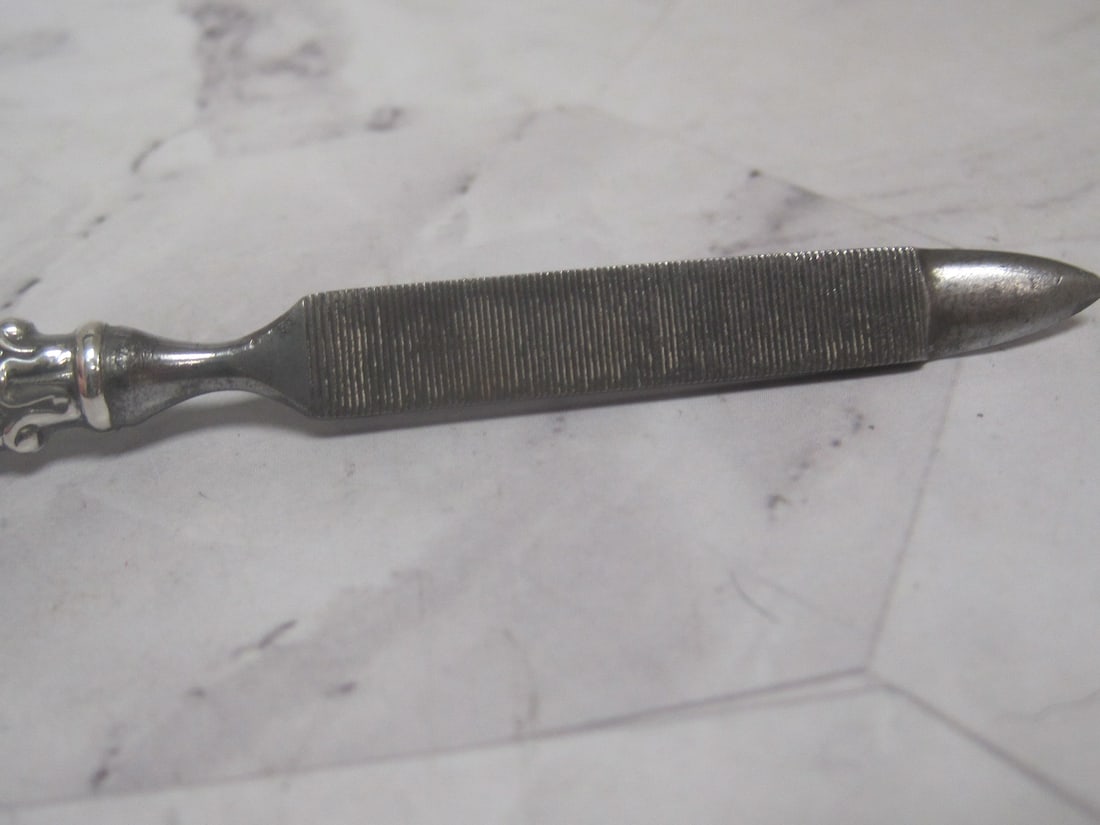 Antique Sterling Silver Handled Nail File - 3