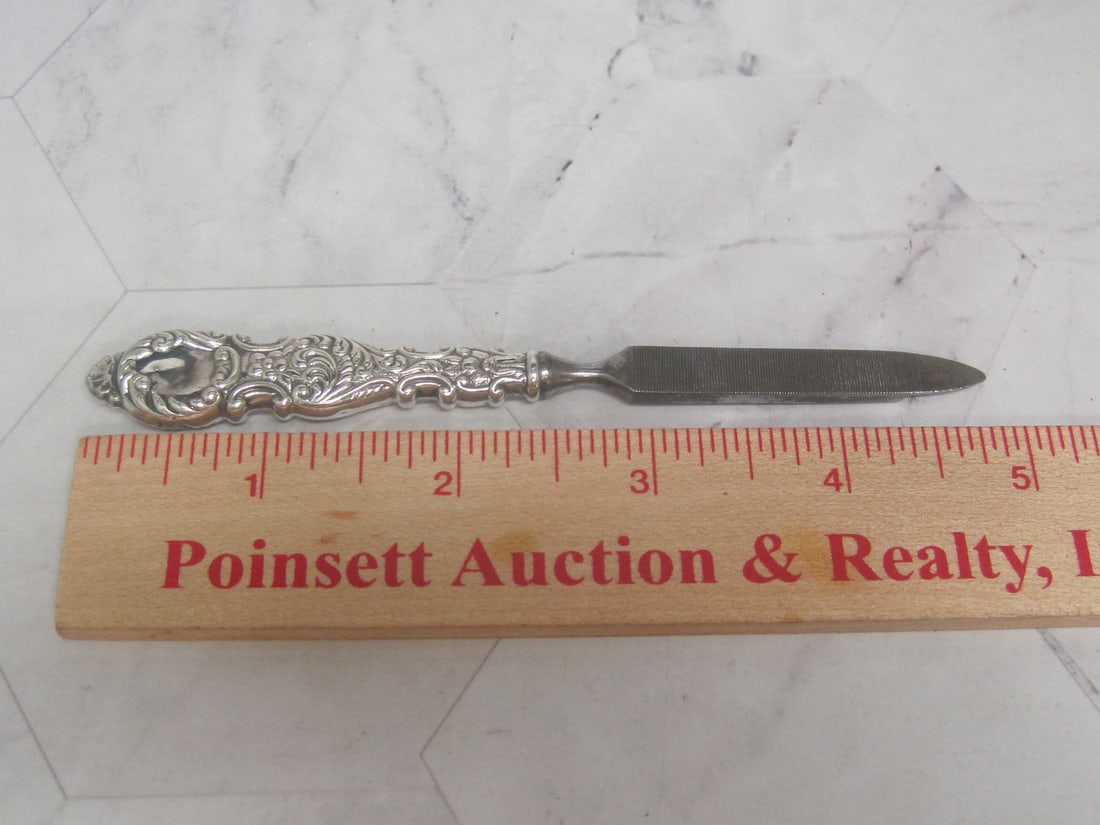 Antique Sterling Silver Handled Nail File - 5