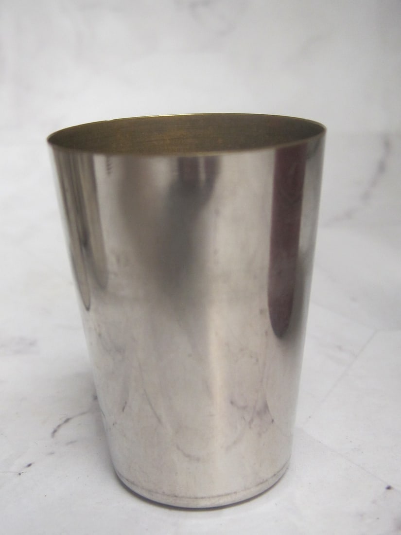 Antique Travel Shot Glass Set in Leather Case - 2