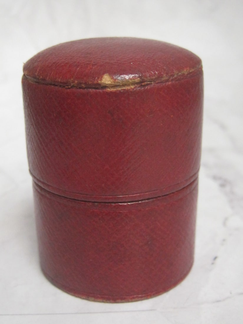 Antique Travel Shot Glass Set in Leather Case - 5