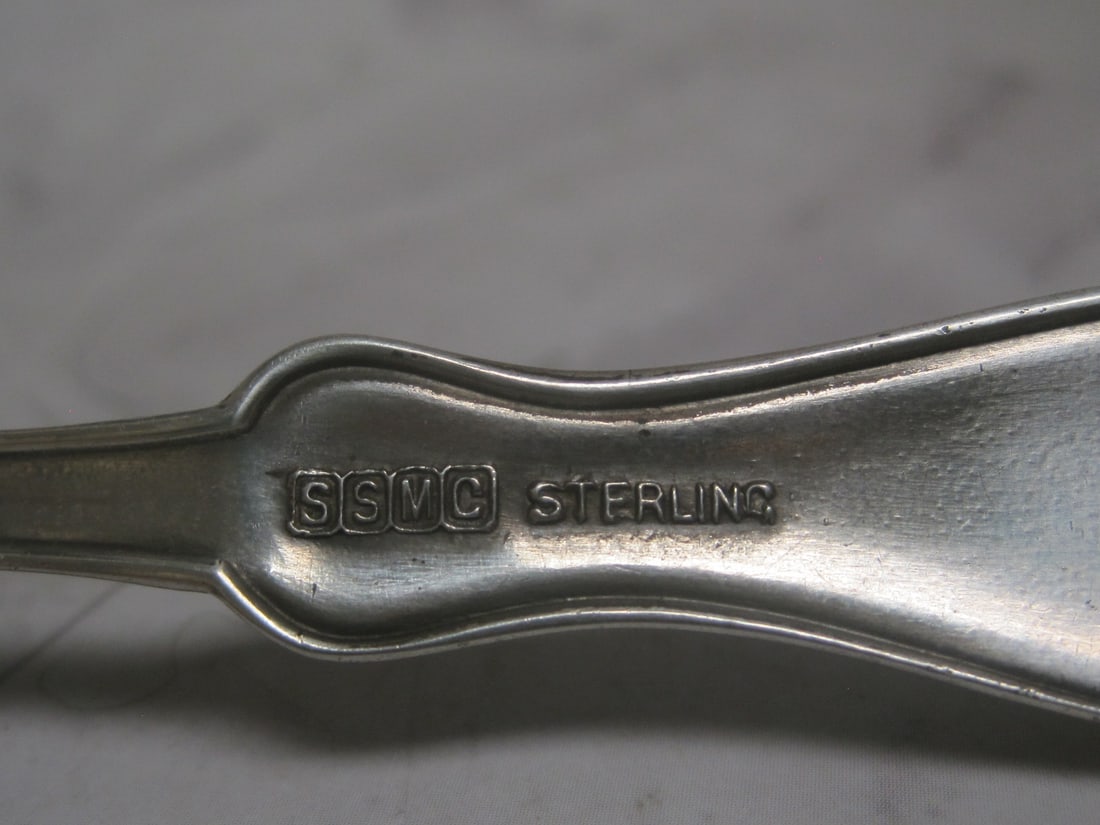 1927 Sterling Silver Baby Record Spoon with Stork - 5