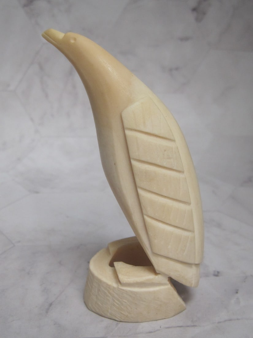 Old Carved Whale's Tooth of Penguin (1 of 7)