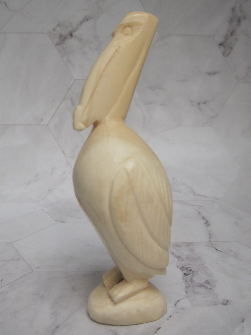 Old Carved Whale's Tooth of a Pelican (1 of 9)