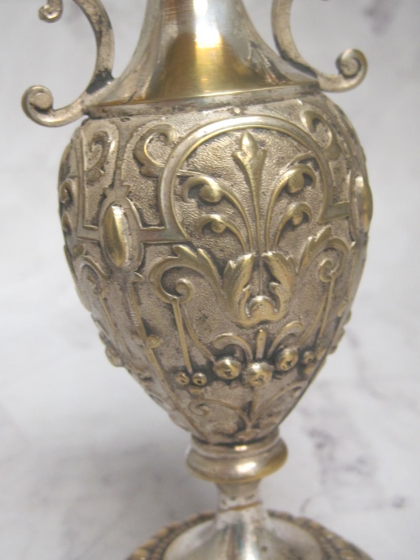 Antique Silverplate Perfume or Cologne Bottle - 3