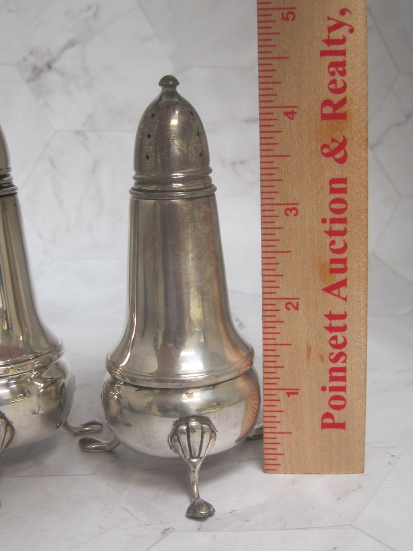 Sterling Silver Weighted Salt & Pepper Shaker Set - 6