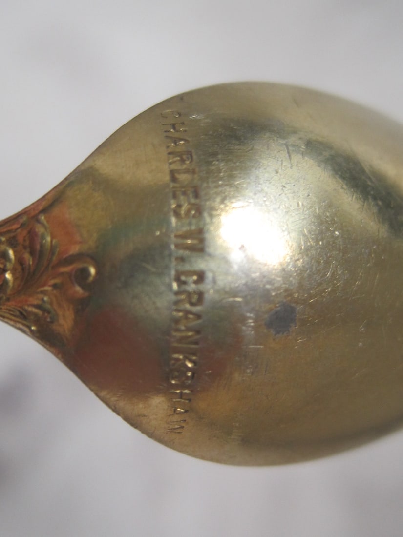 Scarce Enameled Sterling Silver Atlanta Watermelon Spoon - 7