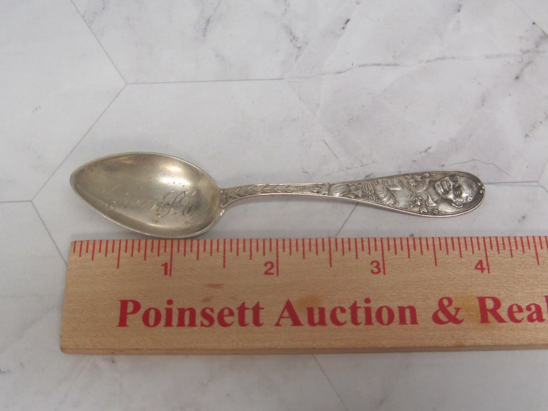 Black Americana Sterling Silver Souvenir Spoon - 7