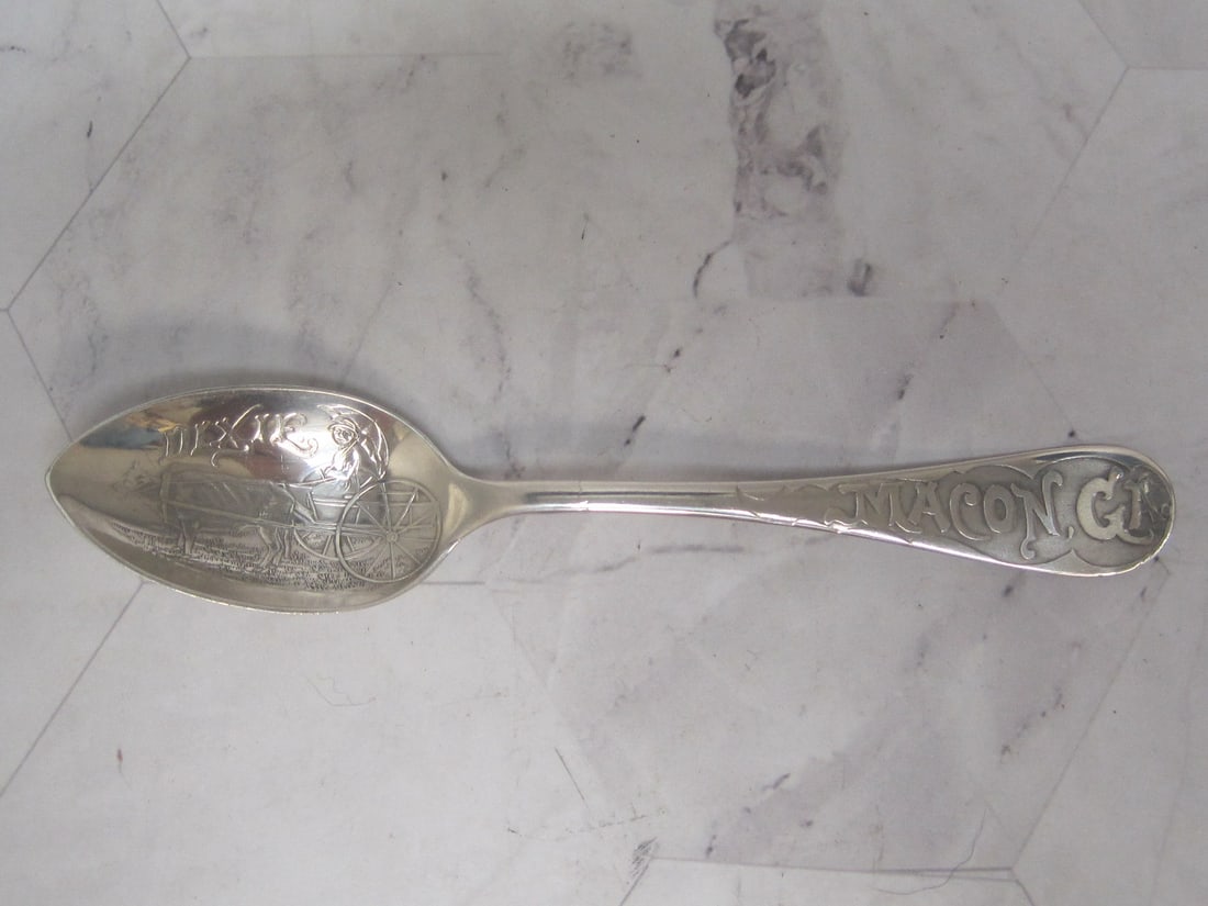 1890's Sterling Silver Souvenir Spoon "Dixie" (1 of 6)