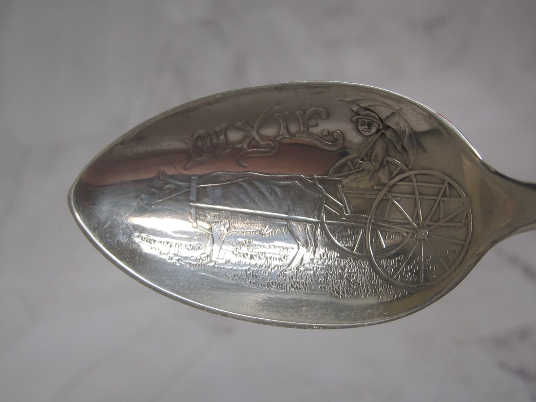 1890's Sterling Silver Souvenir Spoon "Dixie" - 3