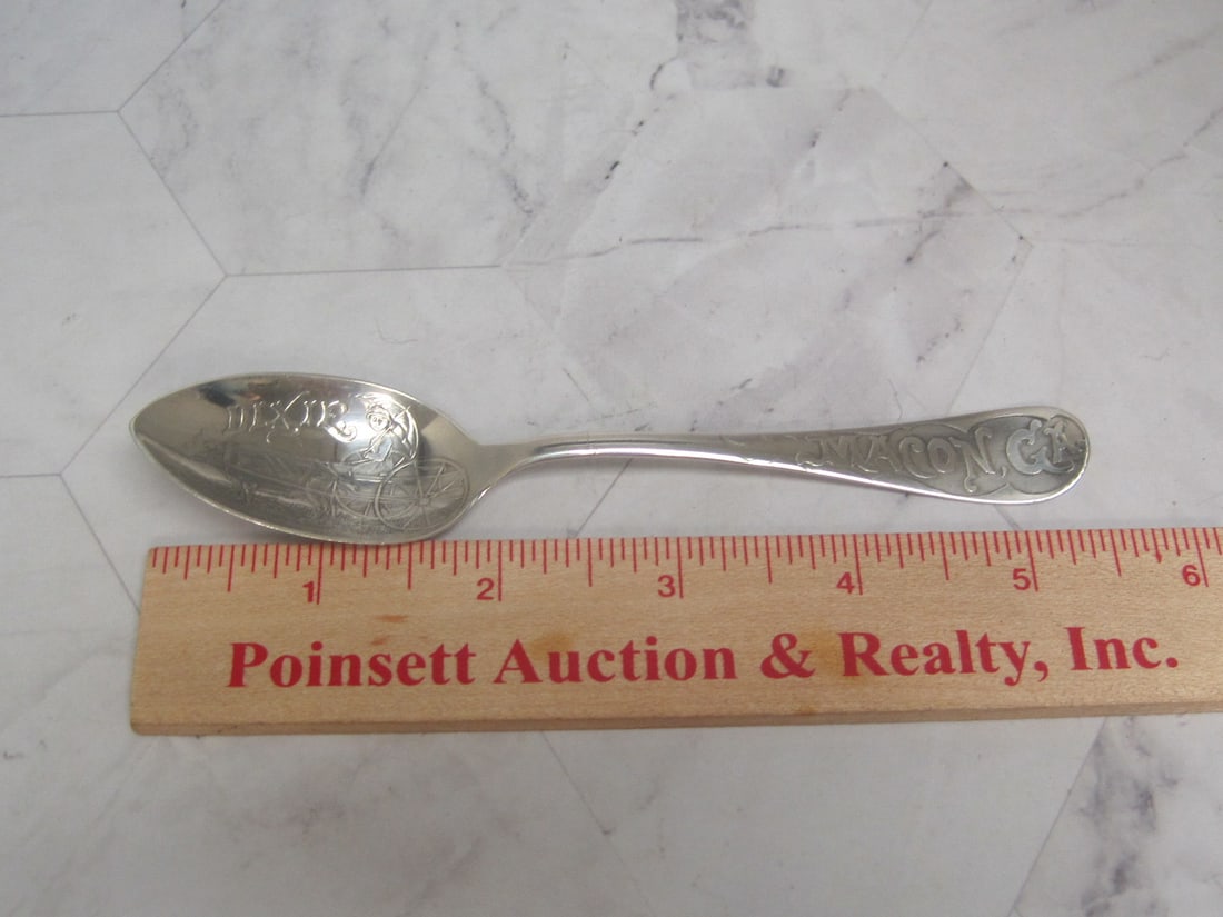 1890's Sterling Silver Souvenir Spoon "Dixie" - 6