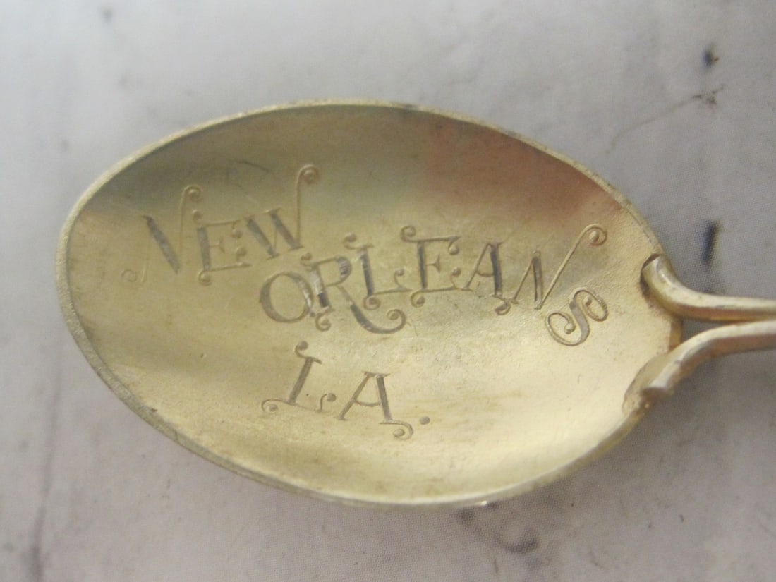 Louisiana Creole Figural Sterling Silver Spoon - 4