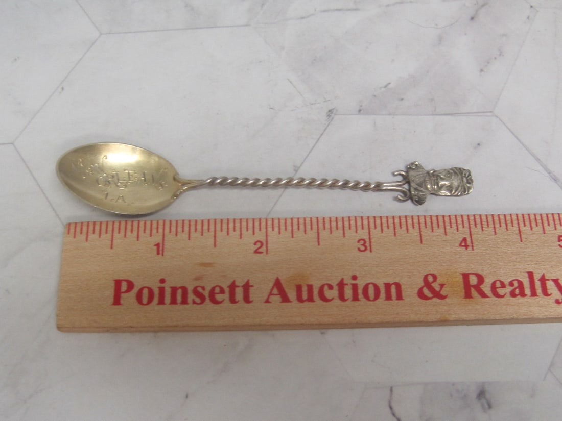 Louisiana Creole Figural Sterling Silver Spoon - 6