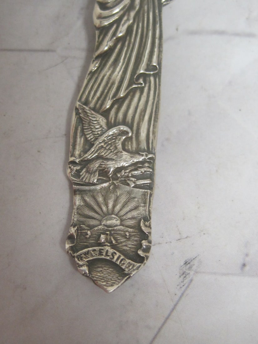 Scarce Statue of Liberty Sterling Silver Souvenir Spoon - 4