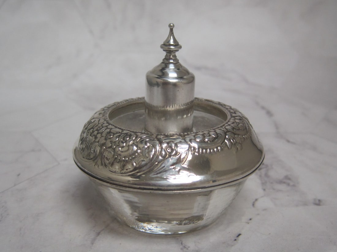Sterling Silver & Glass Table Lighter (1 of 6)
