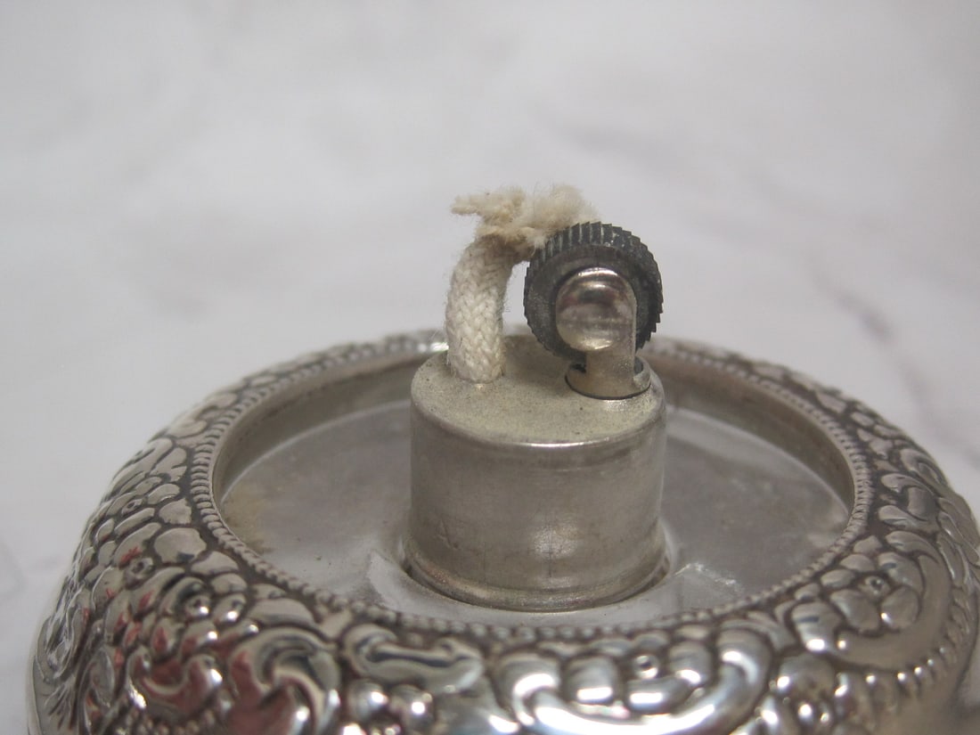Sterling Silver & Glass Table Lighter - 4