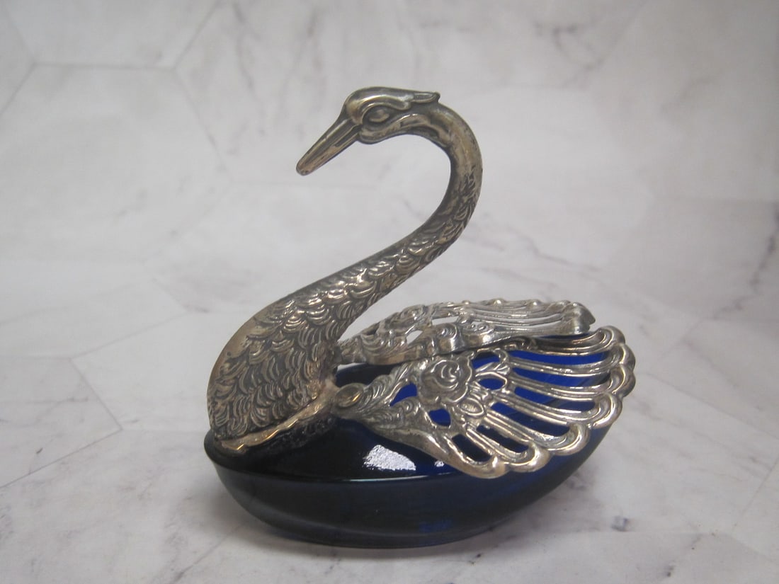 Figural Swan Salt Cellar (1 of 6)