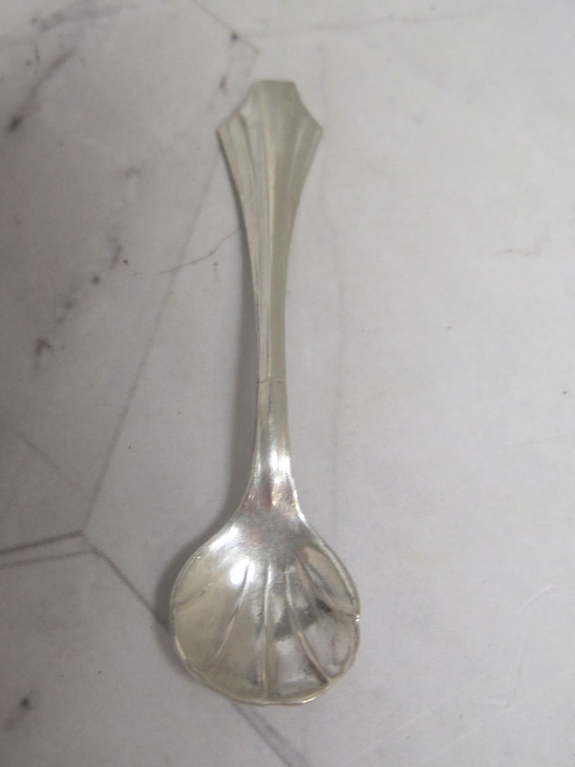 Sterling Silver Salt Cellar with Ruby Glass Liner - 4
